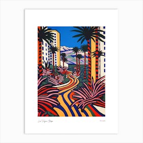 Las Vegas Stripe Nevada Matisse Style 1 Watercolour Travel Poster Art Print