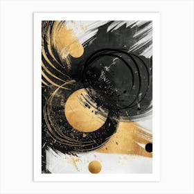 Abstract Black And Gold Canvas Print 10 Art Print