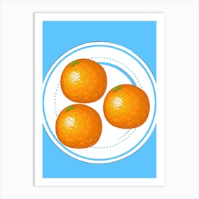 Oranges On A Plate Art Print