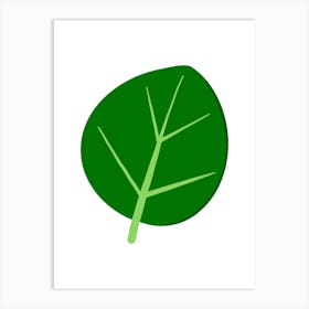 Leaf Icon Vector Illustration Art Print