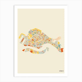 Venice Italy Map Art Print