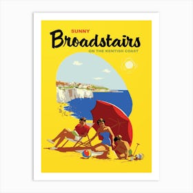 Sunny Broadstairs On The Kentish Coast Art Print