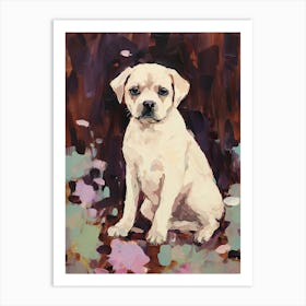A Pug Dog Painting, Impressionist 4 Art Print