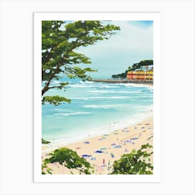 Bournemouth Beach, Dorset Contemporary Illustration 2  Art Print