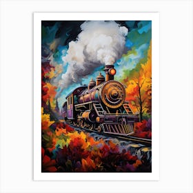 Train On The Tracks 1 Art Print