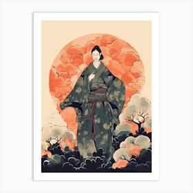Female Samurai Onna Musha Illustration 3 Art Print