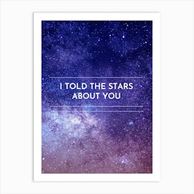 Stars And Me Art Print