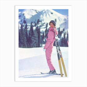 Turoa, New Zealand Glamour Ski Skiing Poster Art Print