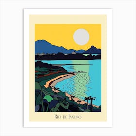 Poster Of Minimal Design Style Of Rio De Janeiro, Brazil 2 Art Print