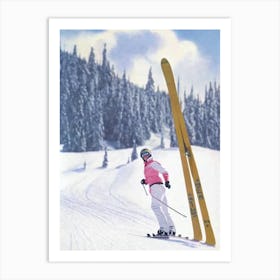 Whistler Blackcomb, Canada Glamour Ski Skiing Poster Art Print