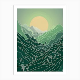 Landscape With Trees Art Print