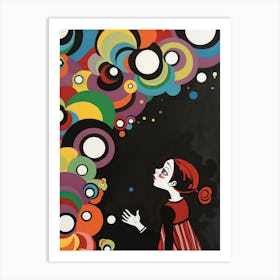 Girl With Bubbles Art Print