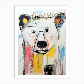 Bear 2 Basquiat style Art Print