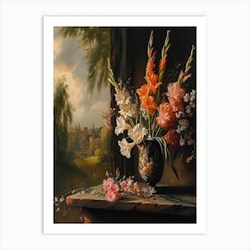 Baroque Floral Still Life Gladiolus 4 Art Print