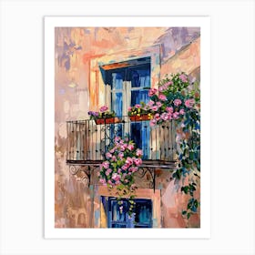 Balcony Painting In Barcelona 1 Art Print