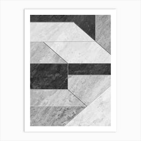 Black And White Marble Art Print