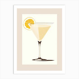 Mid Century Modern French 75 Martini Floral Infusion Cocktail 1 Art Print