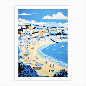 A Picture Of Tenby South Beach Pembrokeshire Wales 2 Art Print