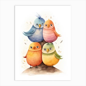 Colorful Birds 3 Art Print