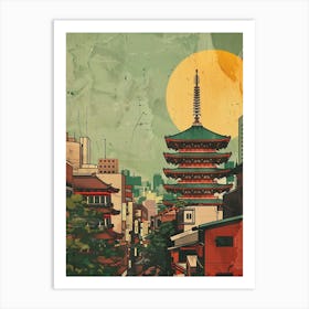 Sapporo Japan Mid Century Modern 1 Art Print