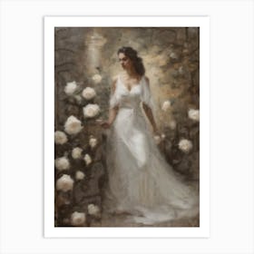 Bride In White  Art Print