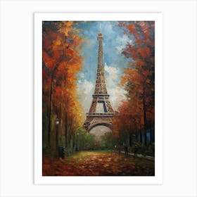 Eiffel Tower Paris France Pissarro Style 3 Art Print