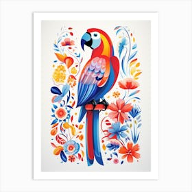 Scandinavian Bird Illustration Macaw 4 Art Print