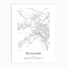 Rio Grande City,United States Minimalist Map Poster