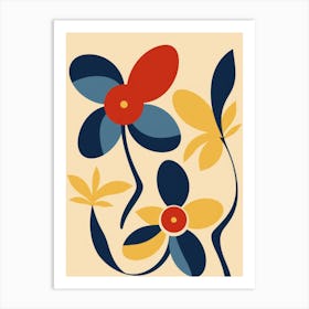 Abstract Flower Painting 1 Art Print