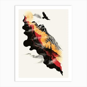 Eagle In Flight 3 Art Print