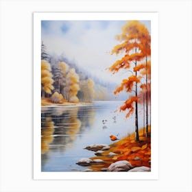 Autumn By The Lake2. Art Print