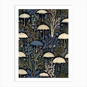 William Morris Umbrellas In The Forest Art Print