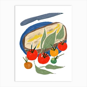 Tomatoes And Sourdough Art Print