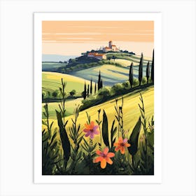 Tuscany, Flower Collage 3 Art Print
