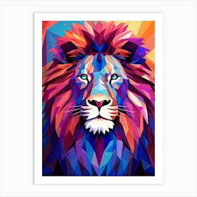 Lion Abstract Pop Art 4 Art Print
