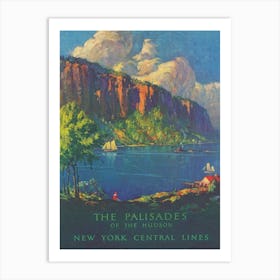 Palasades New York Vintage Travel Poster Art Print