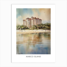 Marco Island Watercolor 1travel Poster Art Print