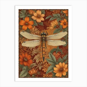 William Morris Dragonfly Autumn Exhibit (7) Art Print