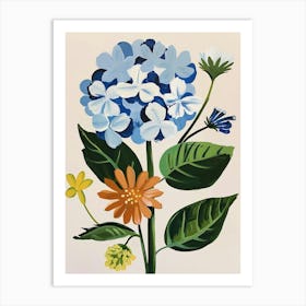 Painted Florals Hydrangea 2 Art Print