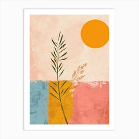 Pastel Time Mid Century Style Art Print