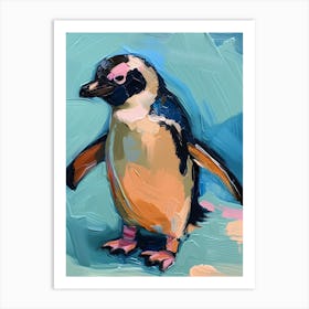 Adlie Penguin Cooper Bay Oil Painting 1 Art Print