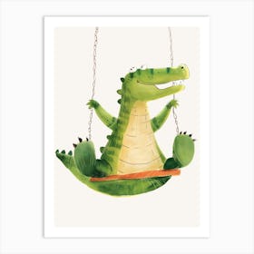 Alligator Swing Kids and Nursery Art Print