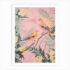 Vintage Japanese Inspired Bird Print Yellowhammer 4 Art Print