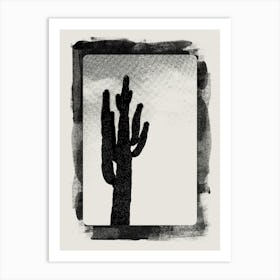 Southwest Art Set, Desert, y2k, Cactus Black 1 Art Print