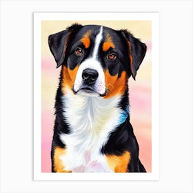 Entlebucher Mountain Dog Watercolour Dog Art Print
