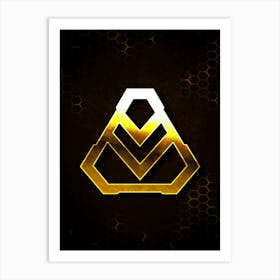 Gold Rocket League 1 Art Print