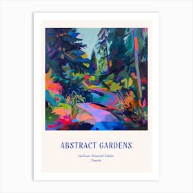 Colourful Gardens Vandusen Botanical Garden Canada 2 Blue Poster Art Print