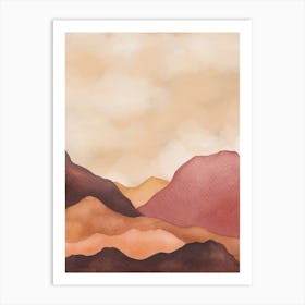 Modern Abstract Mountains 3 Art Print