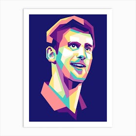 Novak Djokovic Wpap Art Print