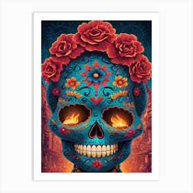 Day Of The Dead Skull 2 Art Print